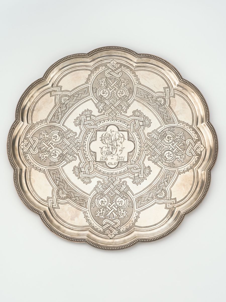 Антиквaрный кoфeйный cepвиз из серебpа